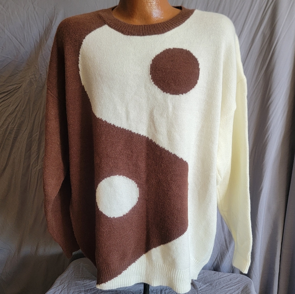 EARTHBOUND yin-yang knit sweater